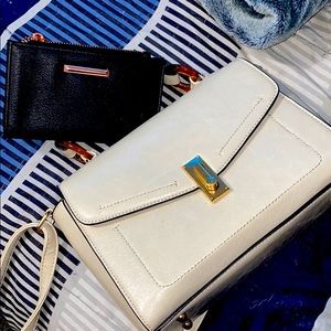a purse and a wallet